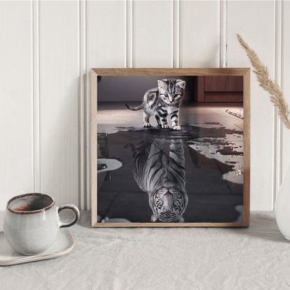 Cat Tiger - Full Square Drill Diamond Painting 40*40CM