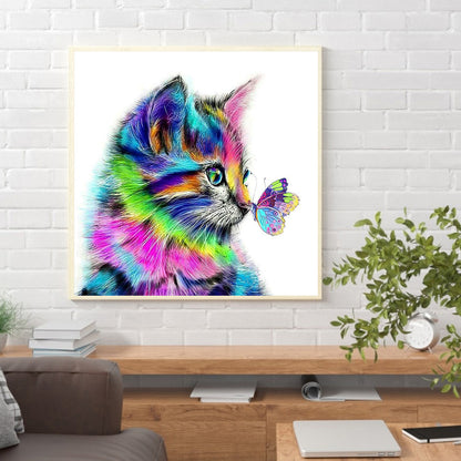 Colorful Cat - Full Square Drill Diamond Painting 30*30CM