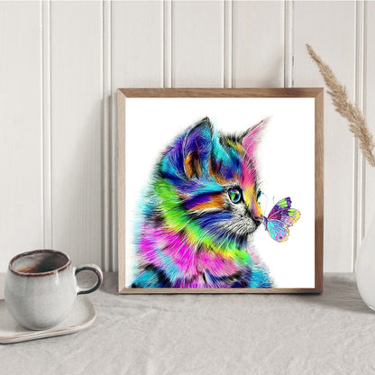 Colorful Cat - Full Square Drill Diamond Painting 30*30CM