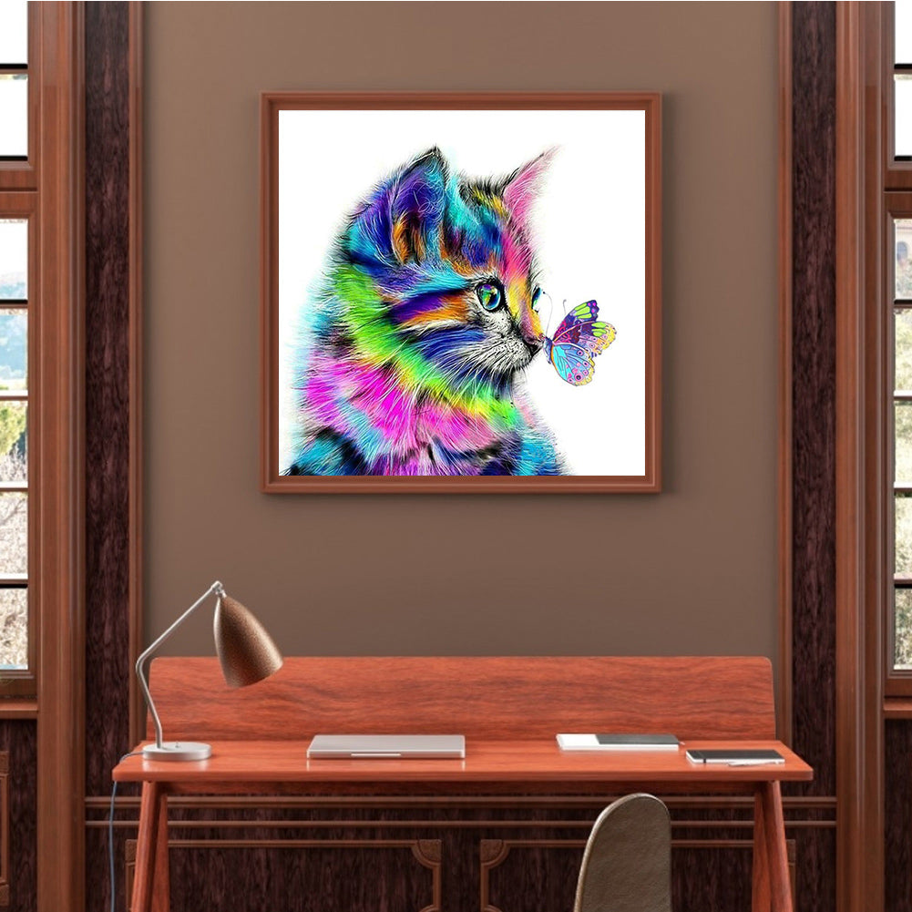 Colorful Cat - Full Square Drill Diamond Painting 30*30CM