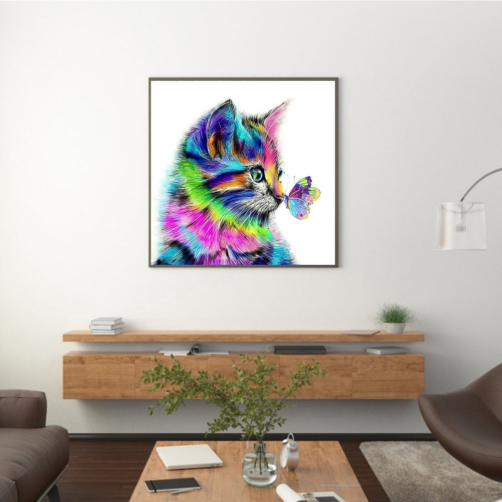 Colorful Cat - Full Square Drill Diamond Painting 30*30CM