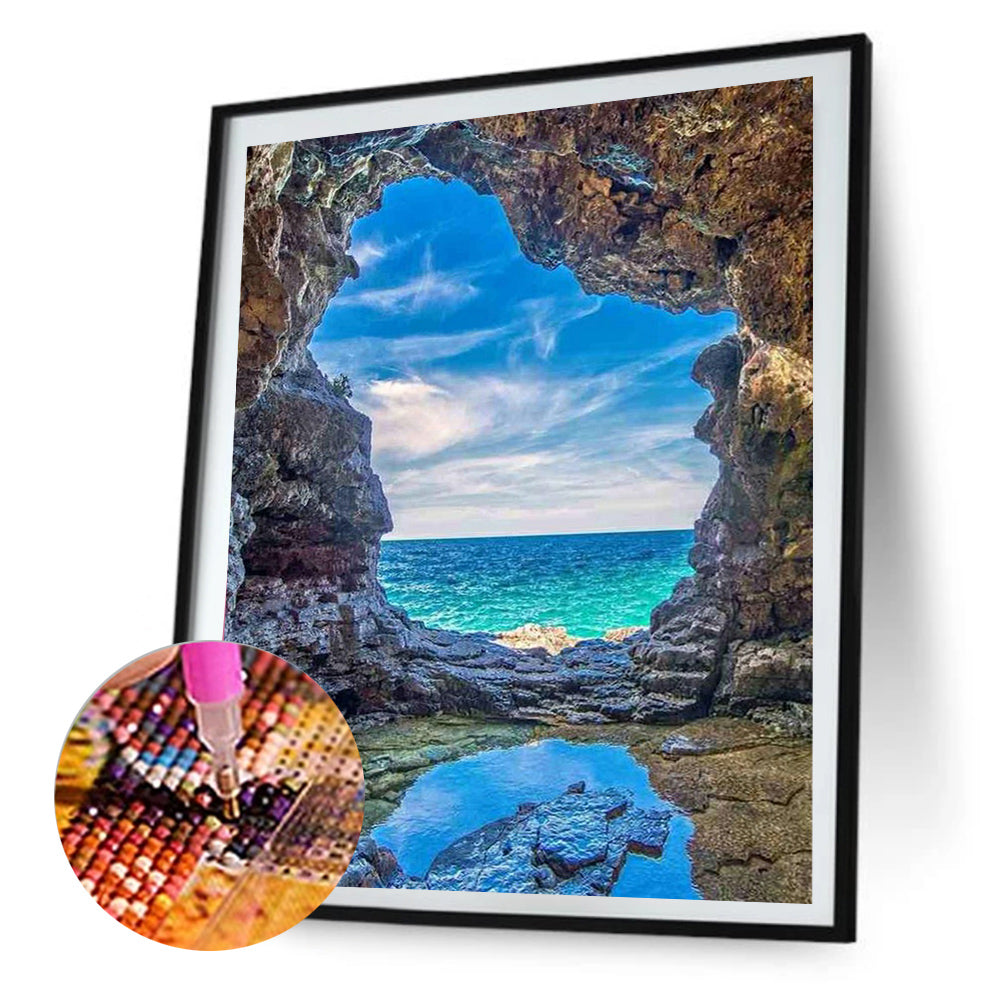 Sea Cave - Full Square Drill Diamond Painting 30*40CM