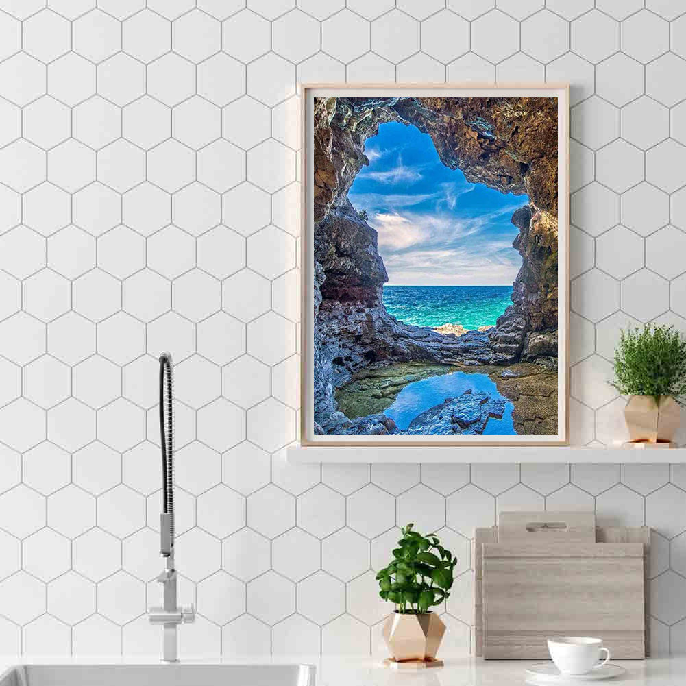 Sea Cave - Full Square Drill Diamond Painting 30*40CM