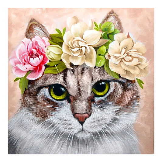 Cat Wreath - Full Round Drill Diamond Painting 45*45CM