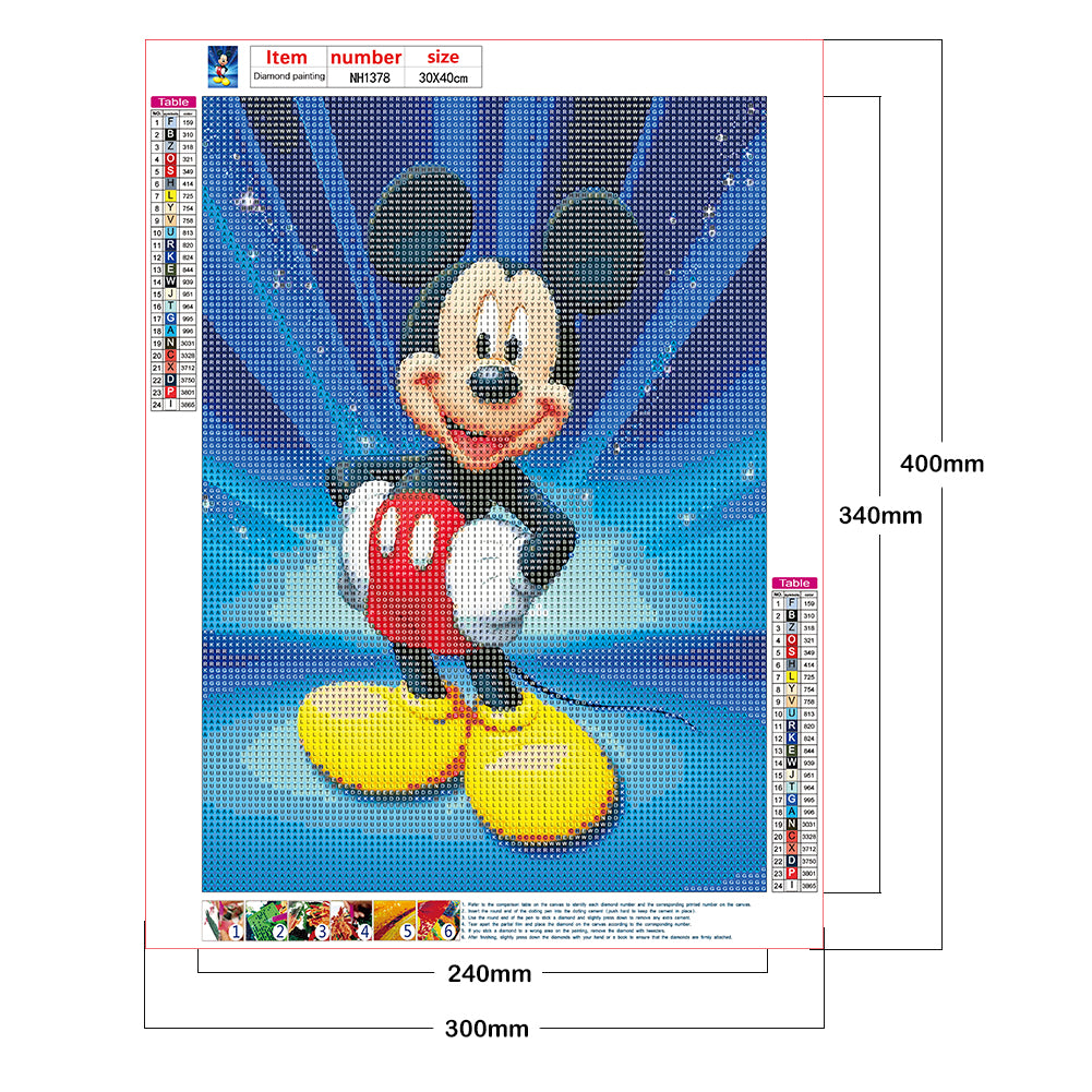 Mouse Cartoon - Full Round Drill Diamond Painting 30*40CM