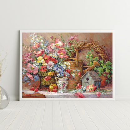 Vase Flower - Full Round Drill Diamond Painting 50*40CM