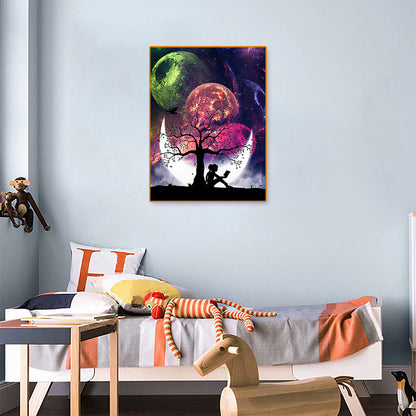 Tree Moon - Full Square Drill Diamond Painting 30*40CM