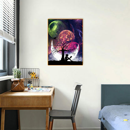 Tree Moon - Full Square Drill Diamond Painting 30*40CM