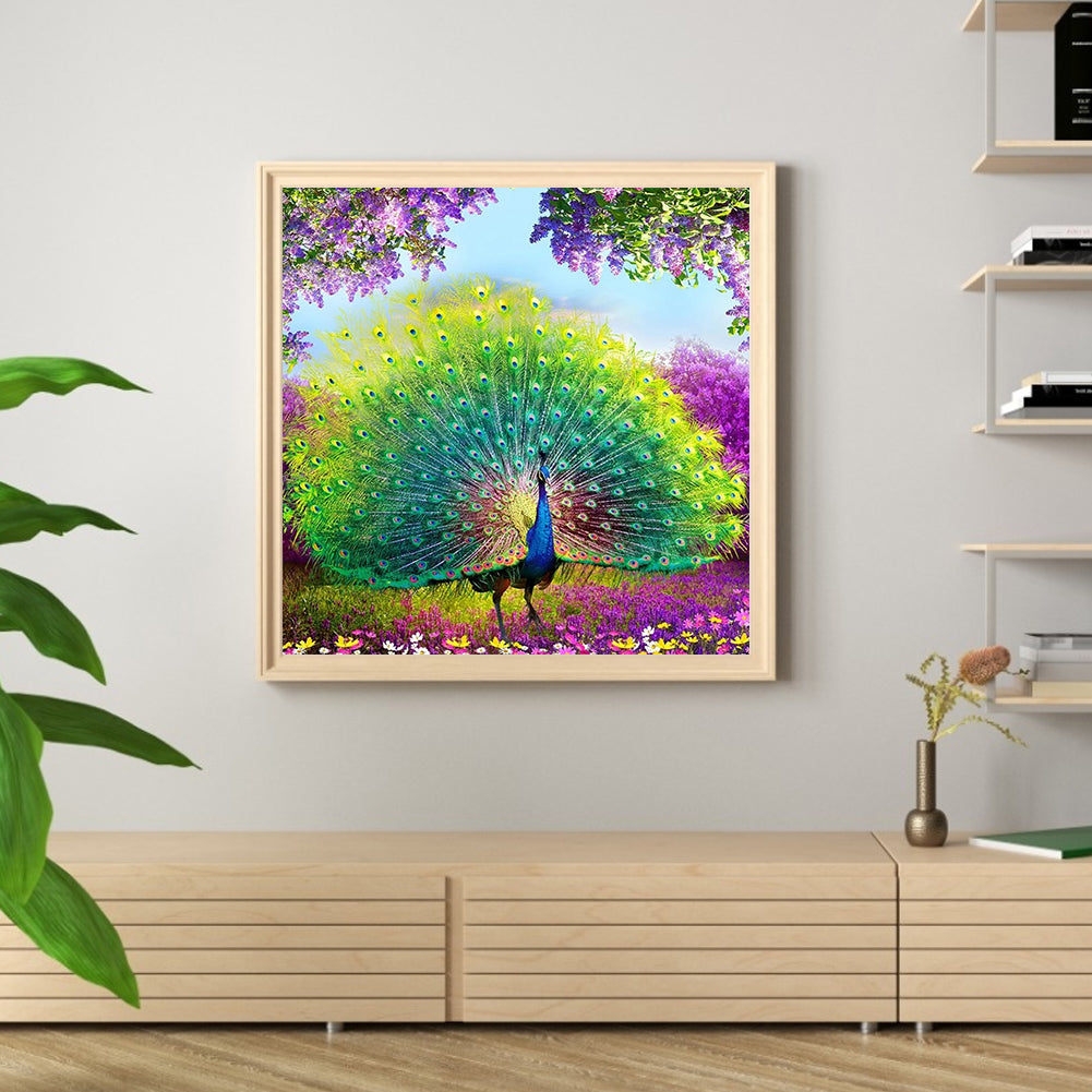 Peacock - Full Square Drill Diamond Painting 35*35CM