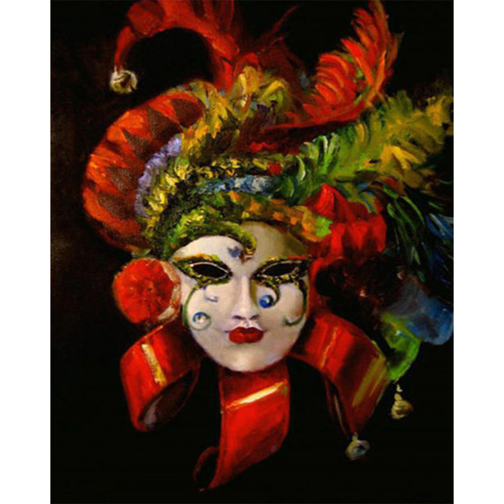 Mask Woman - Full Square Drill Diamond Painting 50*60CM