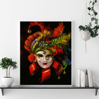 Mask Woman - Full Square Drill Diamond Painting 50*60CM