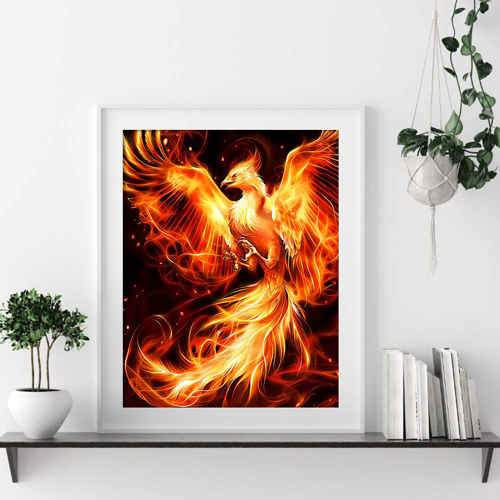 Flame Phoenix - Full Round Drill Diamond Painting 50*60CM