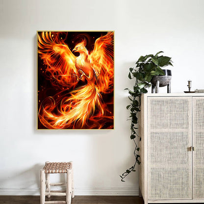Flame Phoenix - Full Round Drill Diamond Painting 50*60CM