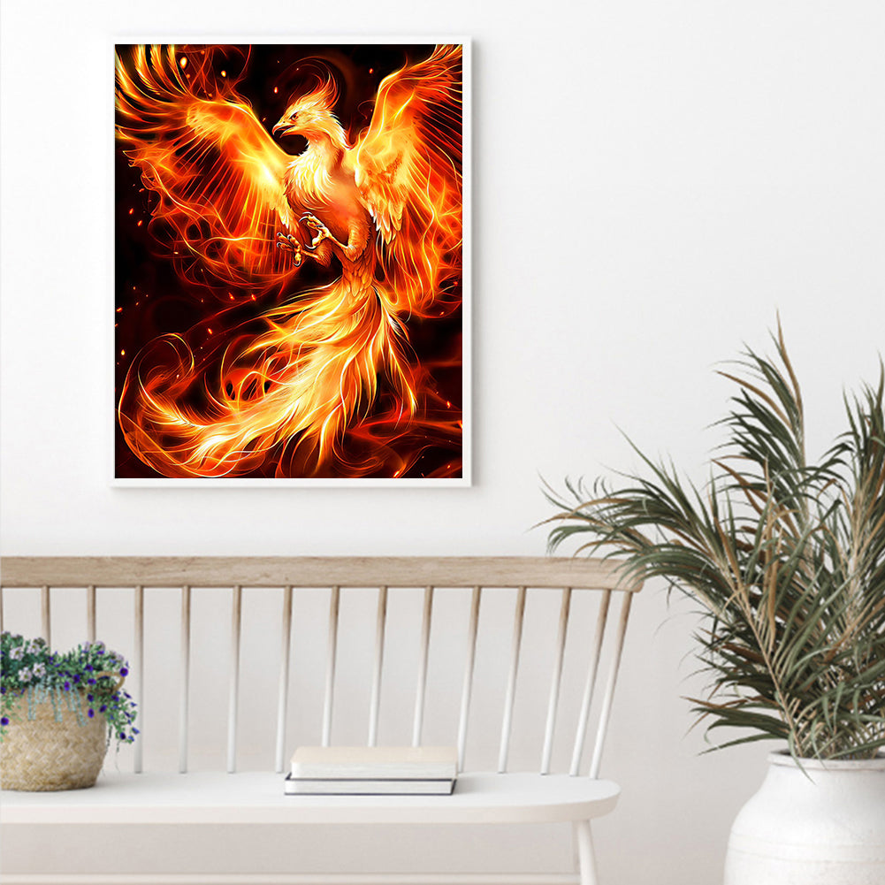 Flame Phoenix - Full Round Drill Diamond Painting 50*60CM