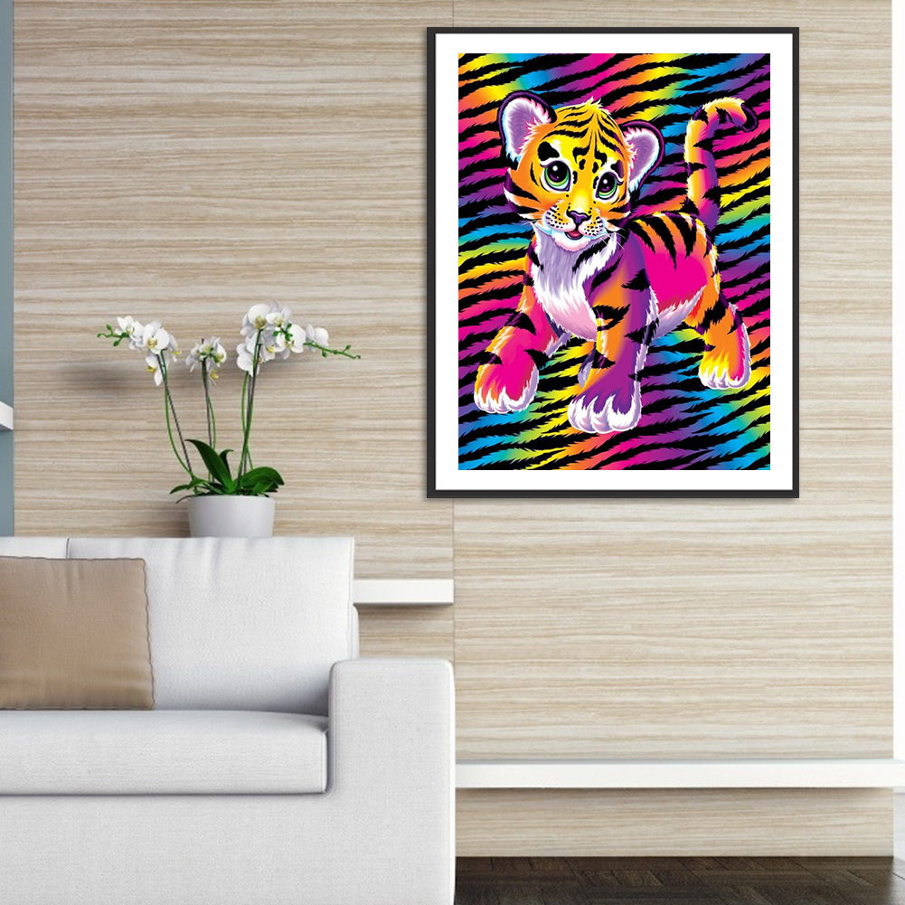 Zebra Tiger - Full Round Drill Diamond Painting 30*40CM