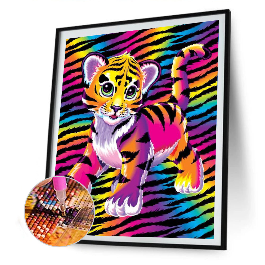 Zebra Tiger - Full Round Drill Diamond Painting 30*40CM