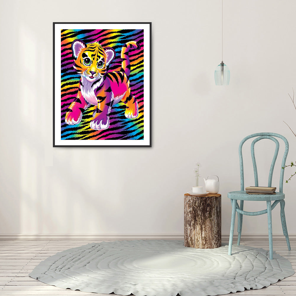 Zebra Tiger - Full Round Drill Diamond Painting 30*40CM