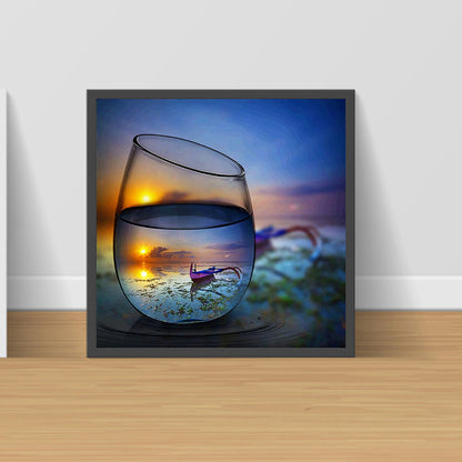 Cup Landscape - Full Round Drill Diamond Painting 30*30CM