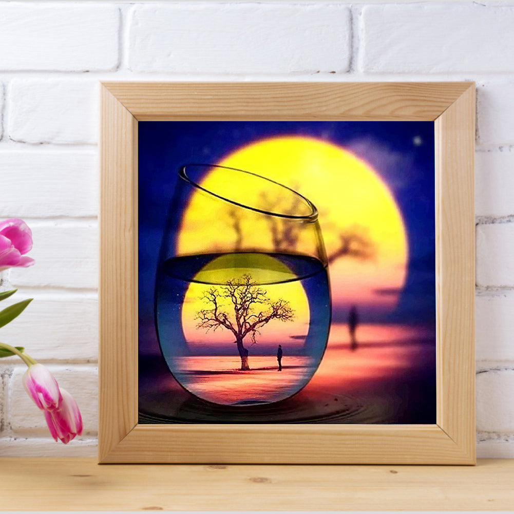 Cup Landscape - Full Round Drill Diamond Painting 30*30CM