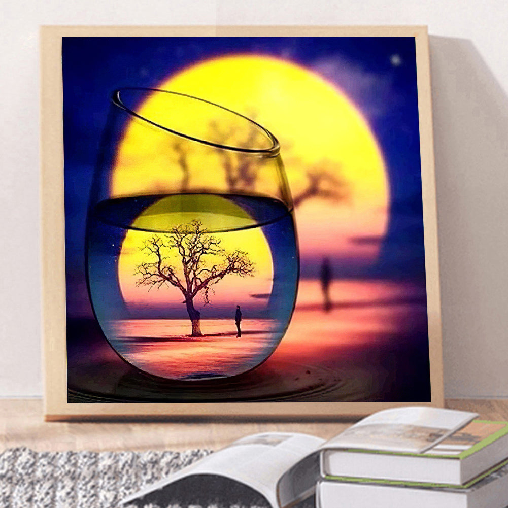 Cup Landscape - Full Round Drill Diamond Painting 30*30CM