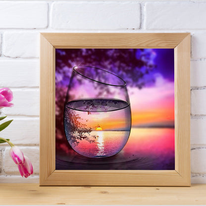 Cup Landscape - Full Round Drill Diamond Painting 30*30CM