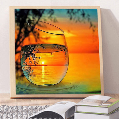 Cup Landscape - Full Round Drill Diamond Painting 30*30CM