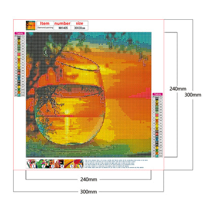 Cup Landscape - Full Round Drill Diamond Painting 30*30CM