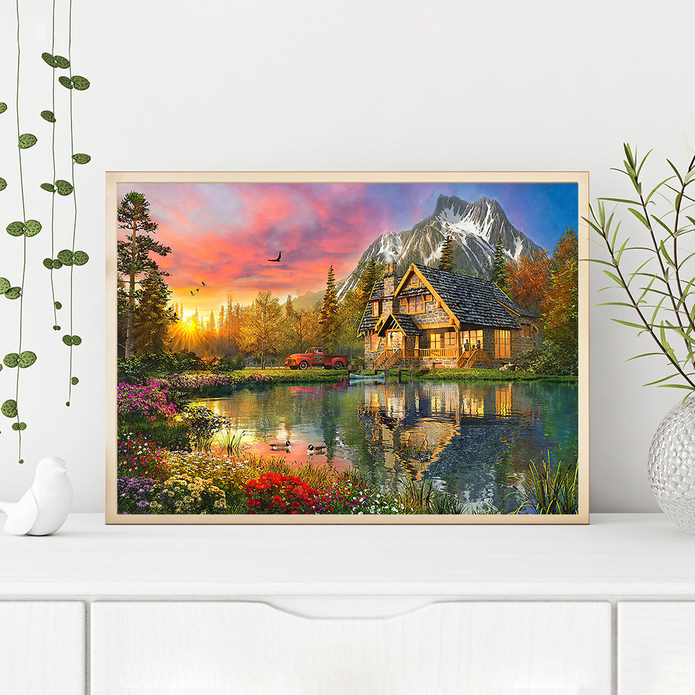 River House - Full Round Drill Diamond Painting 40*30CM