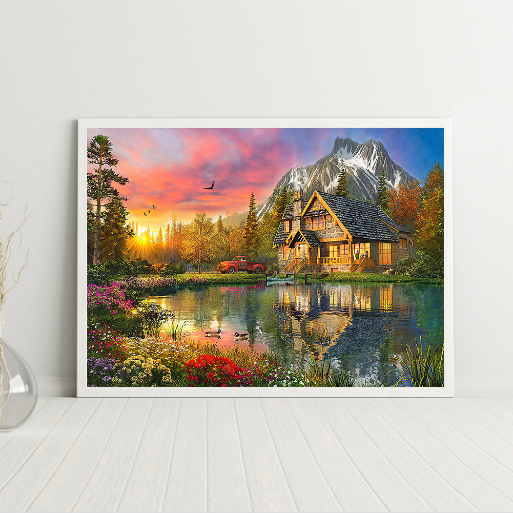 River House - Full Round Drill Diamond Painting 40*30CM