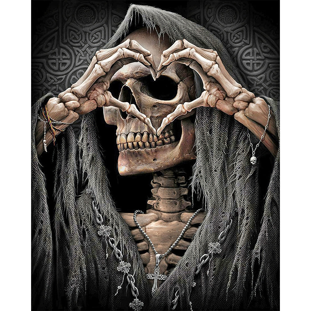 Abstract Skull - Full Round Drill Diamond Painting 50*60CM