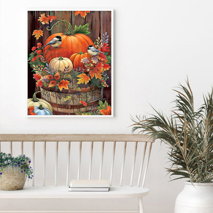 Pumpkin - Full Round Drill Diamond Painting 40*50CM