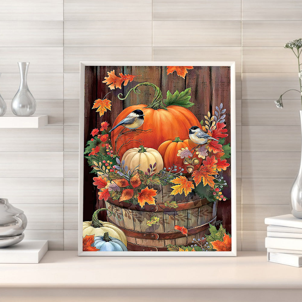 Pumpkin - Full Round Drill Diamond Painting 40*50CM