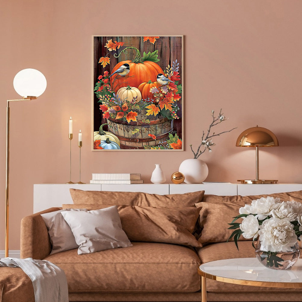 Pumpkin - Full Round Drill Diamond Painting 40*50CM