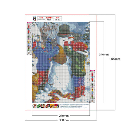 Kids Snowman - Full Square Drill Diamond Painting 30*40CM