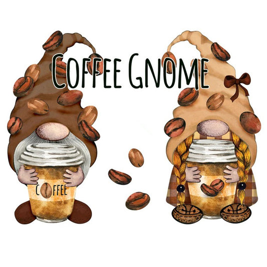 Coffee Gnome - Full Round Drill Diamond Painting 60*50CM