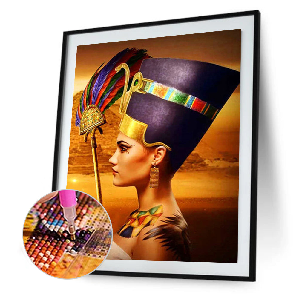 Egyptian Woman - Full Round Drill Diamond Painting 30*40CM