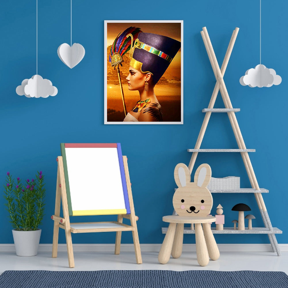 Egyptian Woman - Full Round Drill Diamond Painting 30*40CM