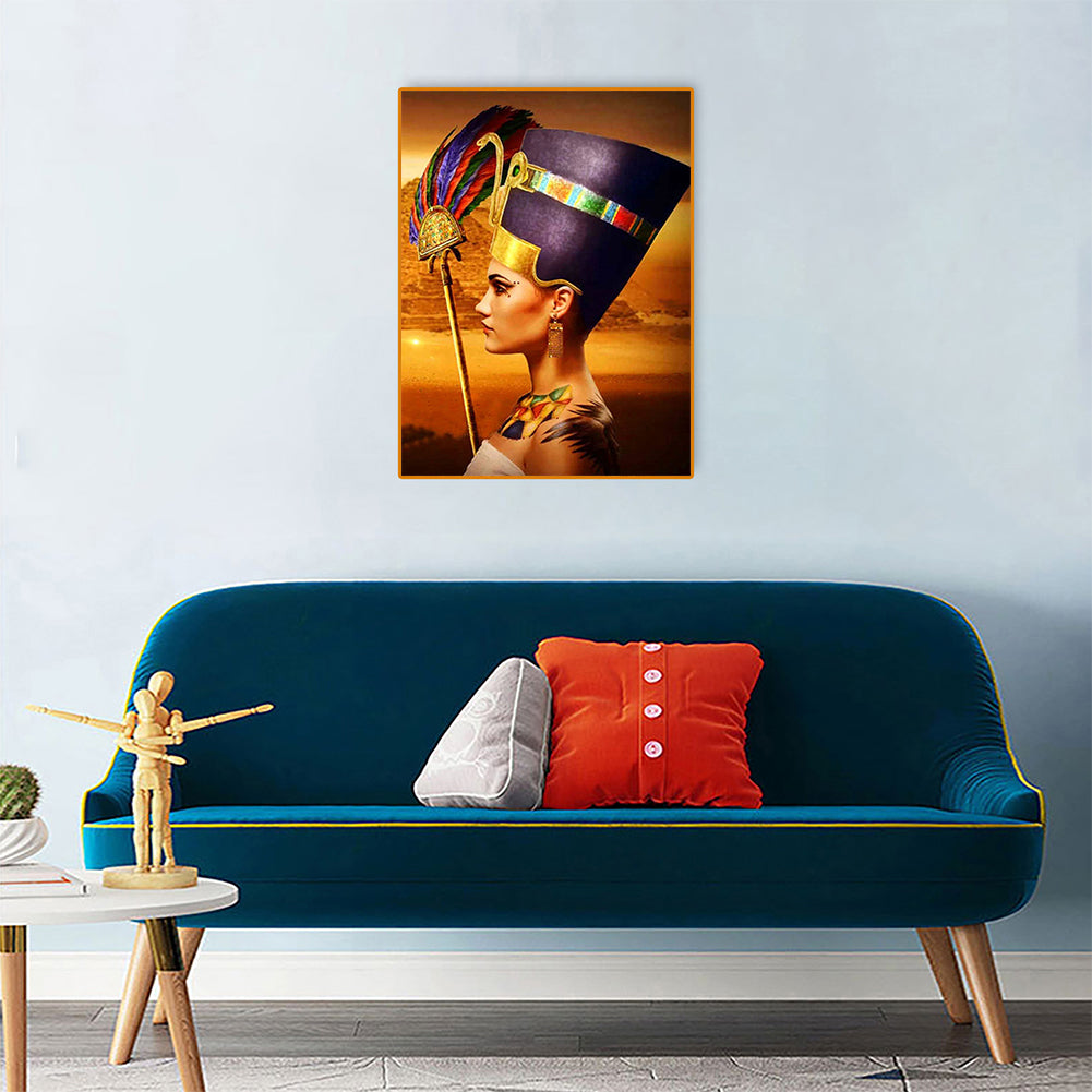 Egyptian Woman - Full Round Drill Diamond Painting 30*40CM