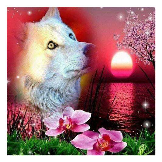 White Wolf - Full Round Drill Diamond Painting 30*30CM