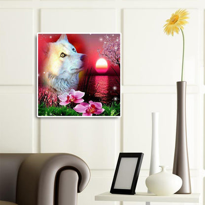 White Wolf - Full Round Drill Diamond Painting 30*30CM