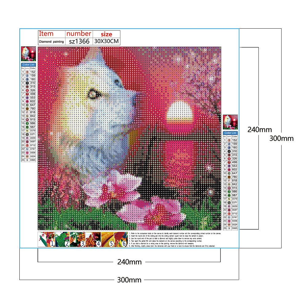 White Wolf - Full Round Drill Diamond Painting 30*30CM