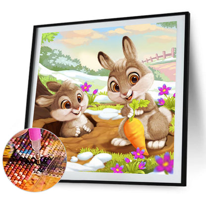 Rabbit - Full Round Drill Diamond Painting 30*30CM