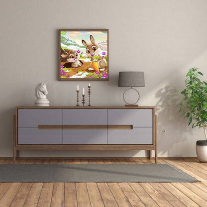 Rabbit - Full Round Drill Diamond Painting 30*30CM