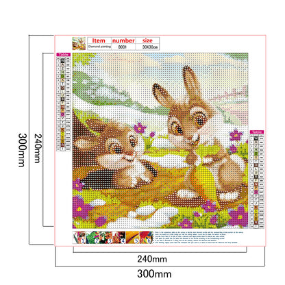 Rabbit - Full Round Drill Diamond Painting 30*30CM
