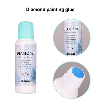 5x100ml Diamond Painting Sealer Conserver Permanent Hold Shine Effect Agent