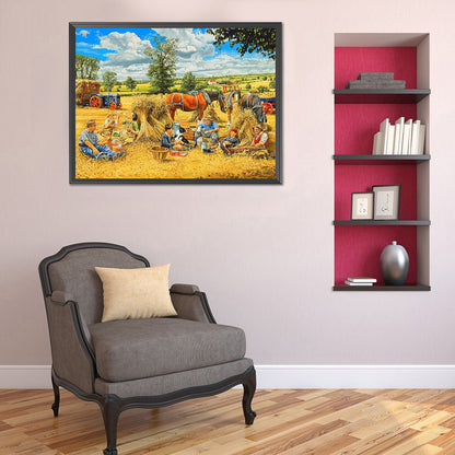 Farm Scenery - Full Round Drill Diamond Painting 50*40CM