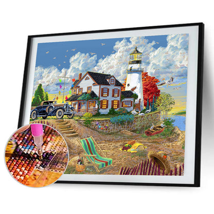 Farm Scenery - Full Round Drill Diamond Painting 50*40CM