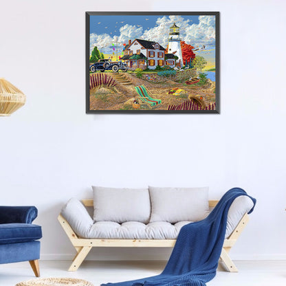 Farm Scenery - Full Round Drill Diamond Painting 50*40CM