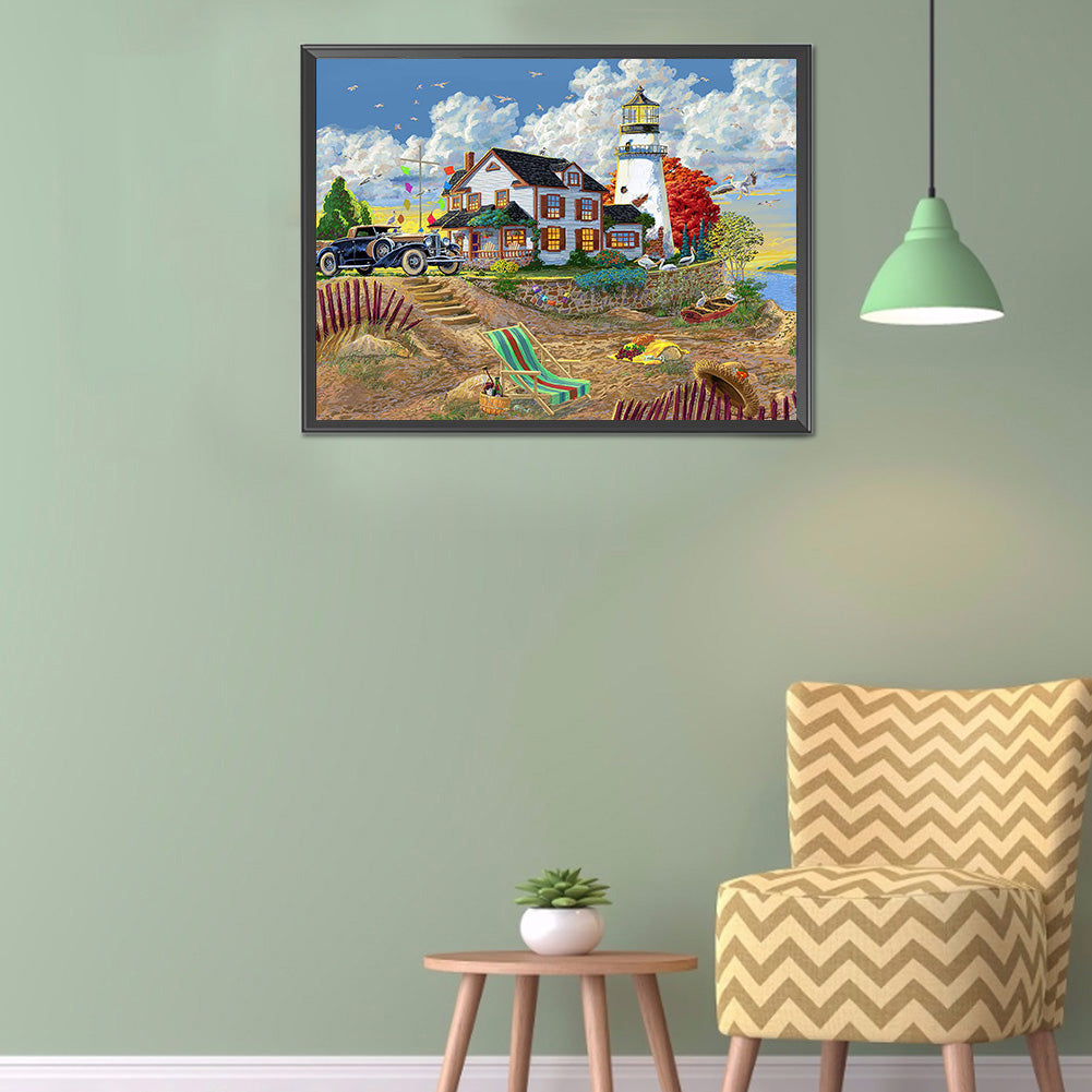 Farm Scenery - Full Round Drill Diamond Painting 50*40CM