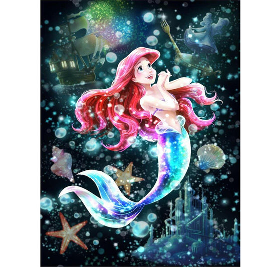 Mermaid Girl - Full Round Drill Diamond Painting 40*50CM